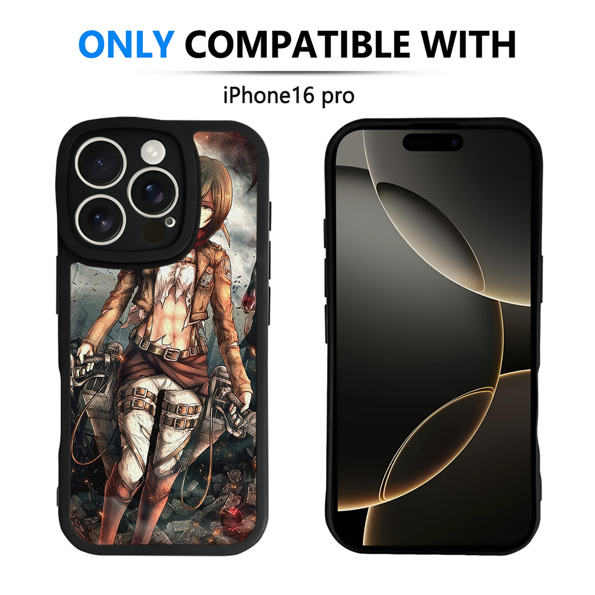 （画像用） 進撃の巨人 Attack on Titan 【iPhone 16シリーズ対応】シリコンスマホケース（レザー調） 材質：シリコン